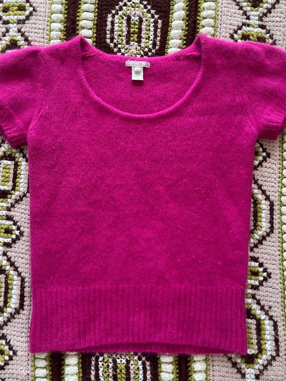 Rabbit fur cropped top
